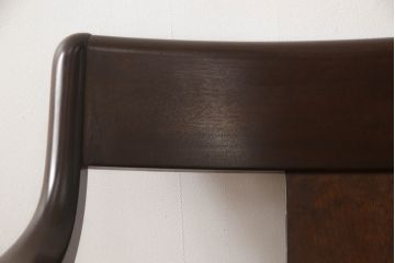 中古　美品　松本民芸家具　#300型曲肘布張イス　レトロな雰囲気を醸し出す1人掛けソファ(一人掛け、アームチェア、椅子)(定価約33万円)(R-069503)
