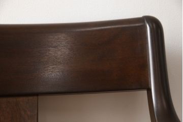 中古　美品　松本民芸家具　#300型曲肘布張イス　レトロな雰囲気を醸し出す1人掛けソファ(一人掛け、アームチェア、椅子)(定価約33万円)(R-069503)