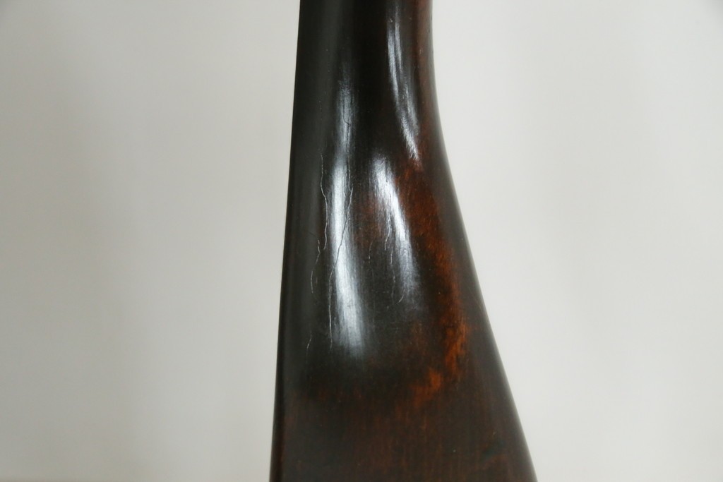 中古　美品　松本民芸家具　#301型曲肘布張椅子　上品なオレンジカラーが空間のアクセントになる3人掛けソファ　定価約48万円　(R-069504)