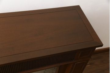 中古　美品!!　DREXEL HERITAGE(ドレクセルヘリテイジ)　マホガニー材　ディンプレックス(Dimplex)　#317L お洒落なインテリアとして活躍する重厚感のあるマントルピースと電気暖炉のセット(電気ストーブ、ファイヤープレイス、店舗什器)(R-069510)