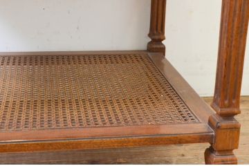 中古　DREXEL HERITAGE(ドレクセルヘリテイジ)　補助テーブル付きのクラシカルなサイドテーブル(ローテーブル、コーヒーテーブル、エンドテーブル、ナイトテーブル、飾り台)(R-069512)