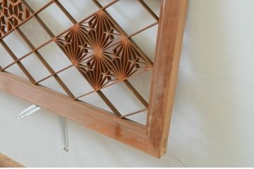 アンティーク建具　華やかな空間を演出する組子欄間2枚セット(明り取り、明かり取り)(R-069518)