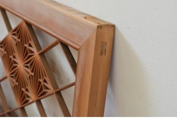 アンティーク建具　華やかな空間を演出する組子欄間2枚セット(明り取り、明かり取り)(R-069518)