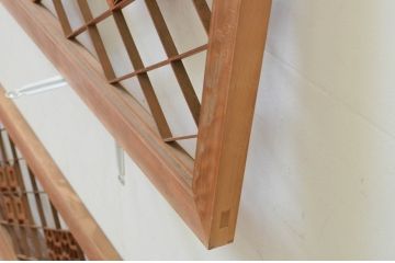 アンティーク建具　華やかな空間を演出する組子欄間2枚セット(明り取り、明かり取り)(R-069518)