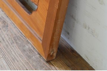アンティーク建具　華やかな空間を演出する鶴と松の彫刻欄間2枚セット(明り取り、明かり取り、ランマ)(R-069523)