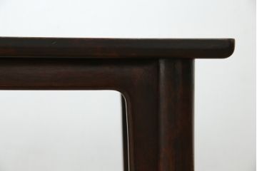 中古　松本民芸家具　柳型茶卓A　慎ましさの中に個性が光るローテーブル(センターテーブル、リビングテーブル、カフェテーブル、コーヒーテーブル、作業台)(定価約17万円)(R-069528)