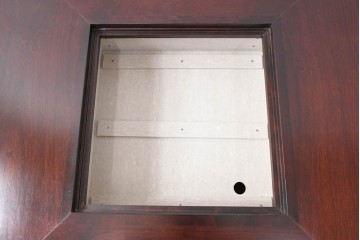 中古　美品!!　北海道民芸家具　和モダンな空間づくりにおすすめの小振りな座炉付テーブル(囲炉裏、関西火鉢、長火鉢、木製火鉢、座卓、ローテーブル)(定価約34万円)(R-069529)
