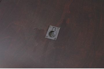 中古　美品!!　北海道民芸家具　和モダンな空間づくりにおすすめの小振りな座炉付テーブル(囲炉裏、関西火鉢、長火鉢、木製火鉢、座卓、ローテーブル)(定価約34万円)(R-069529)