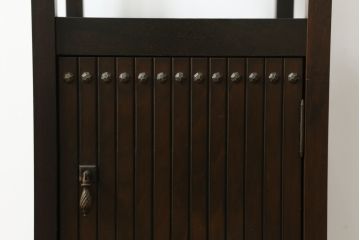 和製ビンテージ　カリモク家具(karimoku)　落ち着いたシックな色合いが魅力の電話台(サイドテーブル、コンソールテーブル、花台、飾り台、収納棚、戸棚、ヴィンテージ)(R-069530)