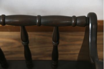 和製ビンテージ　飛騨産業　キツツキマーク　挽物のデザインがおしゃれなマガジンラック(本立て、収納、ヴィンテージ)(R-069531)
