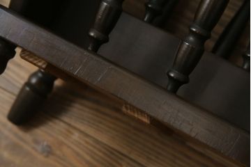 和製ビンテージ　飛騨産業　キツツキマーク　挽物のデザインがおしゃれなマガジンラック(本立て、収納、ヴィンテージ)(R-069531)