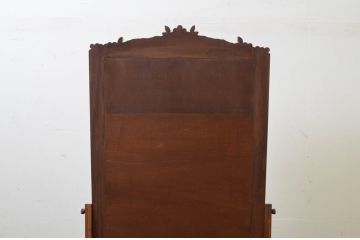 中古　軽井沢彫り　細部まで丁寧に施された桜の彫刻が美しい鏡台(ドレッサー、姿見、ミラー)(R-069535)