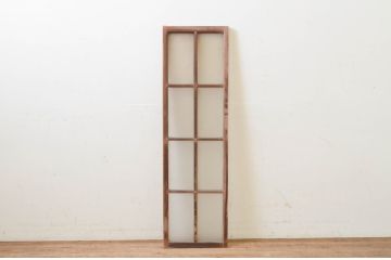 アンティーク建具　レトロなお部屋作りにおすすめなFIX窓1枚(嵌め殺し、フィックス、ガラス窓)(R-069537)