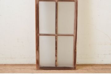 アンティーク建具　レトロなお部屋作りにおすすめなFIX窓1枚(嵌め殺し、フィックス、ガラス窓)(R-069537)