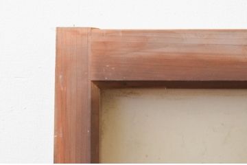 アンティーク建具　レトロなお部屋作りにおすすめなFIX窓1枚(嵌め殺し、フィックス、ガラス窓)(R-069537)