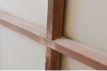 アンティーク建具　レトロなお部屋作りにおすすめなFIX窓1枚(嵌め殺し、フィックス、ガラス窓)(R-069537)
