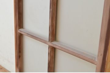 アンティーク建具　レトロなお部屋作りにおすすめなFIX窓1枚(嵌め殺し、フィックス、ガラス窓)(R-069537)