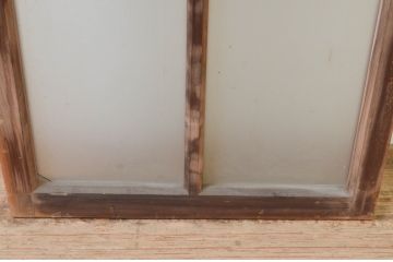 アンティーク建具　レトロなお部屋作りにおすすめなFIX窓1枚(嵌め殺し、フィックス、ガラス窓)(R-069537)