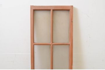 アンティーク建具　レトロなお部屋作りにおすすめなFIX窓1枚(嵌め殺し、フィックス、ガラス窓)(R-069537)