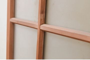 アンティーク建具　レトロなお部屋作りにおすすめなFIX窓1枚(嵌め殺し、フィックス、ガラス窓)(R-069537)