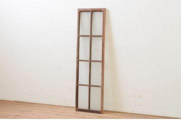 アンティーク建具　レトロなお部屋作りにおすすめなFIX窓1枚(嵌め殺し、フィックス、ガラス窓)(R-069538)
