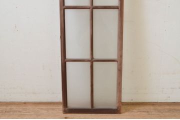 アンティーク建具　レトロなお部屋作りにおすすめなFIX窓1枚(嵌め殺し、フィックス、ガラス窓)(R-069538)
