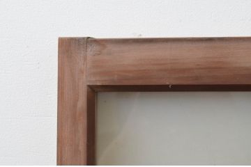 アンティーク建具　レトロなお部屋作りにおすすめなFIX窓1枚(嵌め殺し、フィックス、ガラス窓)(R-069538)