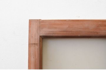 アンティーク建具　レトロなお部屋作りにおすすめなFIX窓1枚(嵌め殺し、フィックス、ガラス窓)(R-069538)
