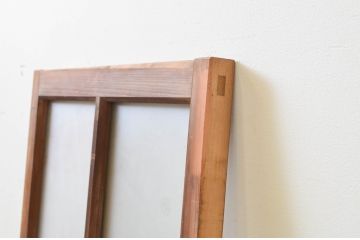 アンティーク建具　レトロなお部屋作りにおすすめなFIX窓1枚(嵌め殺し、フィックス、ガラス窓)(R-069538)
