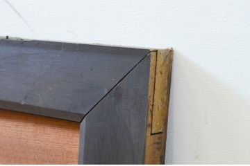 アンティーク建具　板部欅(ケヤキ)材　落ち着いた和の雰囲気を高める梅と小鳥の透かし彫り欄間1枚(明り取り、明かり取り)(R-069541)