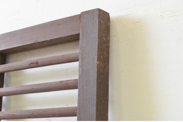 アンティーク建具　どこか懐かしい空気が漂う横格子建具1枚(ドア、木製扉、引き戸)(R-069543)