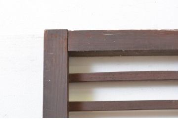 アンティーク建具　どこか懐かしい空気が漂う横格子建具1枚(ドア、木製扉、引き戸)(R-069543)