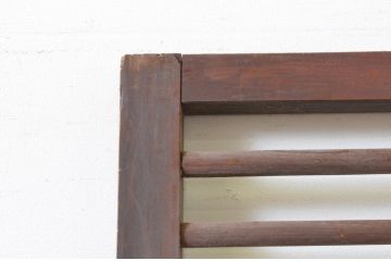 アンティーク建具　どこか懐かしい空気が漂う横格子建具1枚(ドア、木製扉、引き戸)(R-069544)