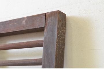 アンティーク建具　どこか懐かしい空気が漂う横格子建具1枚(ドア、木製扉、引き戸)(R-069544)