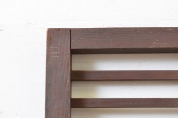 アンティーク建具　どこか懐かしい空気が漂う横格子建具1枚(ドア、木製扉、引き戸)(R-069544)