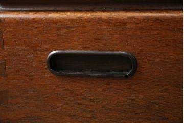 和製アンティーク　シンプルな造りと六角形デザインが素敵な箱火鉢(長火鉢、囲炉裏、木製火鉢)(R-069550)