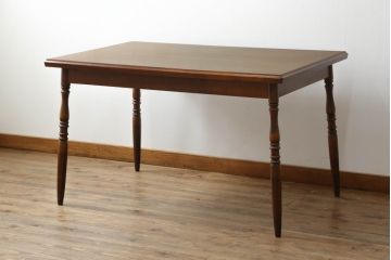 和製ビンテージ　美品!!　デコラ天板　WINDS太平　クラシカルな4人掛けダイニングテーブル(四人掛け、二人掛け、2人掛け、食卓、ヴィンテージ)(R-069562)