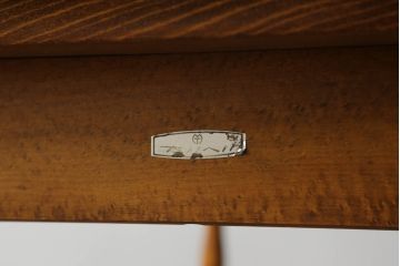 和製ビンテージ　美品!!　デコラ天板　WINDS太平　クラシカルな4人掛けダイニングテーブル(四人掛け、二人掛け、2人掛け、食卓、ヴィンテージ)(R-069562)