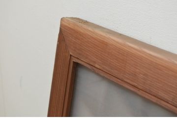 アンティーク建具　片面ガラス　和の空間作りにおすすめな組子欄間1枚(明り取り、明かり取り)(R-069569)