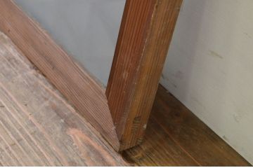 アンティーク建具　片面ガラス　和の空間作りにおすすめな組子欄間1枚(明り取り、明かり取り)(R-069569)