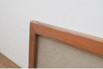 アンティーク建具　大正ロマン　希少な型ガラス入りのガラス欄間1枚(明り取り、明かり取り)(R-069570)