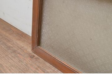アンティーク建具　大正ロマン　希少な型ガラス入りのガラス欄間1枚(明り取り、明かり取り)(R-069570)