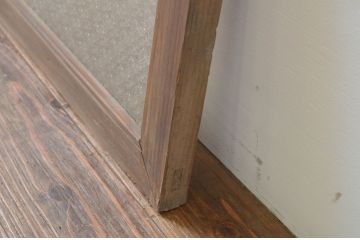 アンティーク建具　大正ロマン　希少な型ガラス入りのガラス欄間1枚(明り取り、明かり取り)(R-069570)