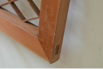 アンティーク建具　華やかなデザインが目を惹く組子欄間2枚セット(明り取り、明かり取り)(R-069571)