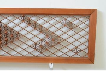 アンティーク建具　華やかなデザインが目を惹く組子欄間2枚セット(明り取り、明かり取り)(R-069571)