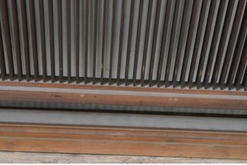 アンティーク建具　特大　繊細な縦桟が美しい筬欄間2枚セット(明り取り、明かり取り、オサランマ)(R-069573)