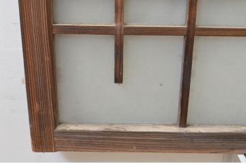 アンティーク建具　和モダンな雰囲気漂うガラス欄間2枚セット(明り取り、明かり取り)(R-069574)