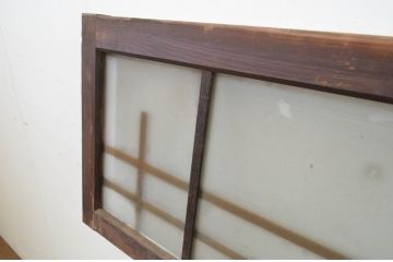 アンティーク建具　和モダンな雰囲気漂うガラス欄間2枚セット(明り取り、明かり取り)(R-069574)