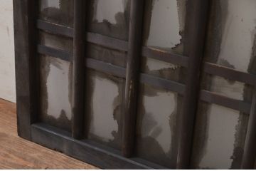 アンティーク建具　ノスタルジックな雰囲気溢れるガラス欄間2枚セット(明り取り、明かり取り)(R-069578)