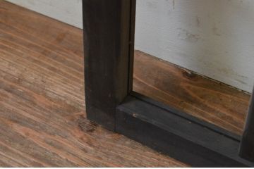 アンティーク建具　ノスタルジックな雰囲気溢れるガラス欄間2枚セット(明り取り、明かり取り)(R-069579)